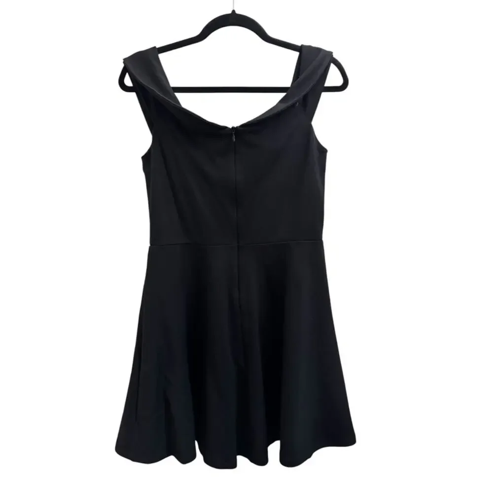 Lulus Season of Fun Black Off the Shoulder Skater Dress - Picture 4 of 10